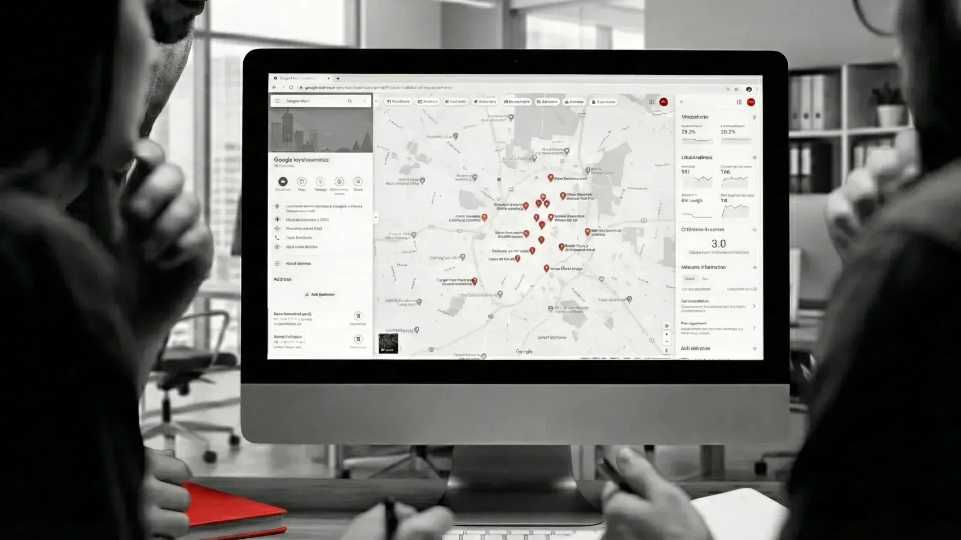 Equipo de especialistas en SEO local trabajando