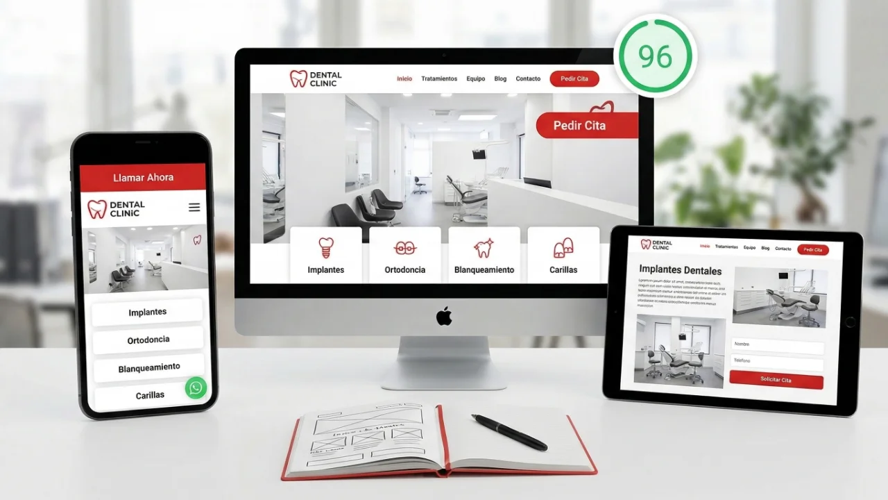 Diseño web para clínicas dentales - ejemplo de página web dental profesional