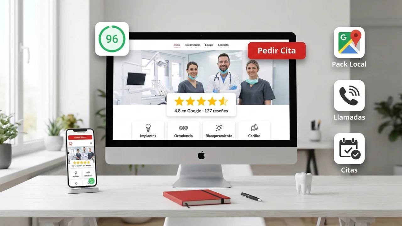 Diseño web para clínicas dentales optimizado para SEO y conversión
